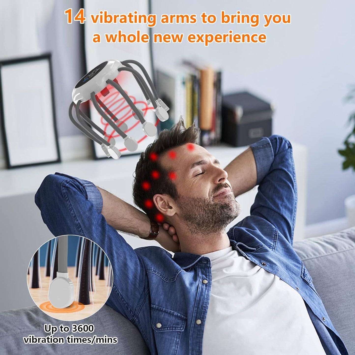 octopusger© -masajeador de cabeza de pulpo